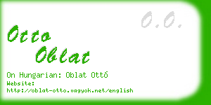 otto oblat business card