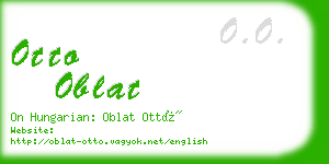 otto oblat business card